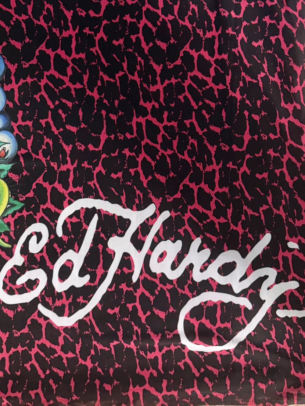 Ed Hardy mini COBRA ROSES MESH SLIPDRESS Pink Leopard Print Tattoo Graphic - Picture 6 of 8